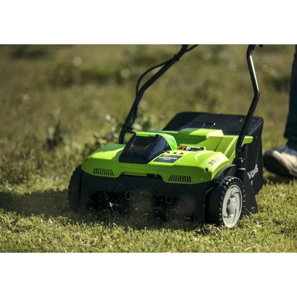 Nurmikon ilmaaja Greenworks G40DT35, 40V, ilman akkua