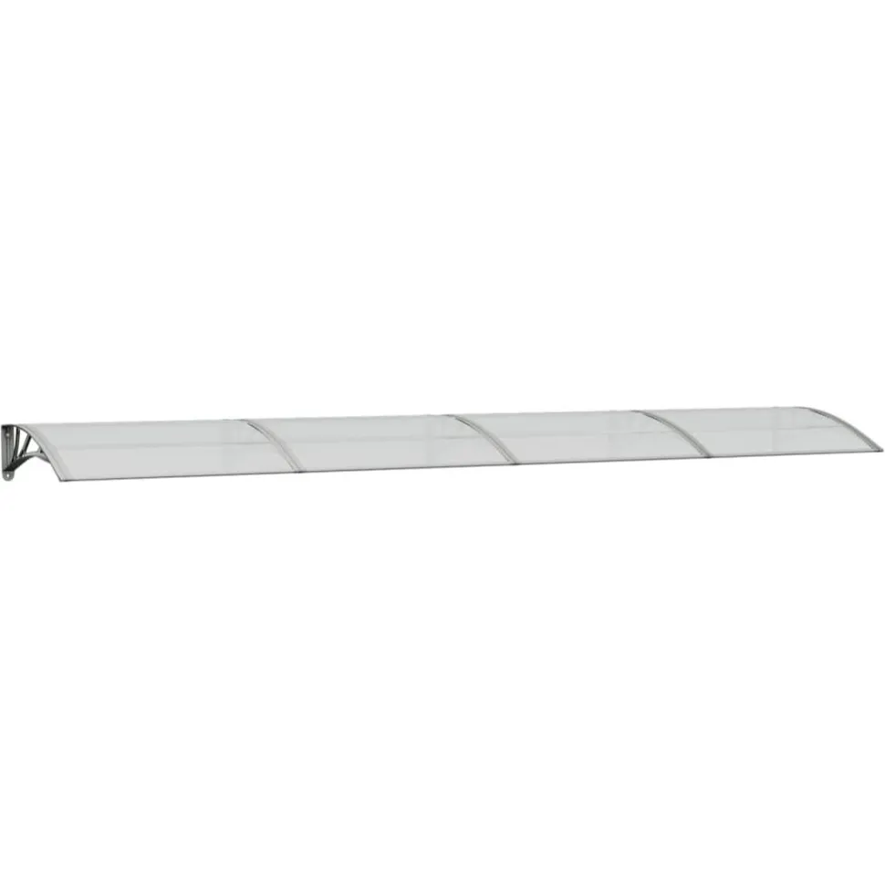 Ovikatos harmaa ja läpinäkyvä 400x80 cm polykarbonaatti