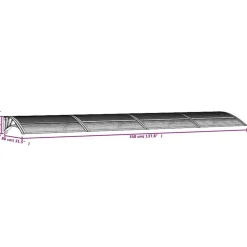 Ovikatos ja läpinäkyvä 350x80 cm polykarbonaatti musta