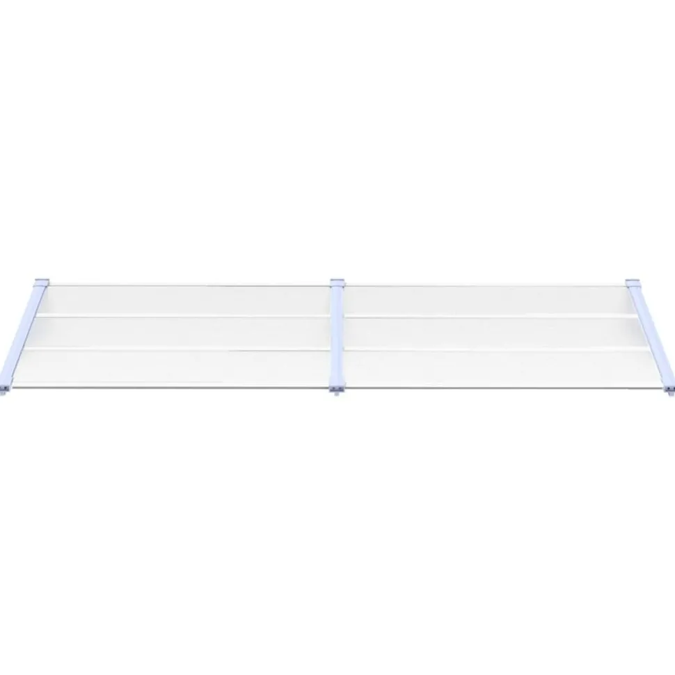 Ovikatos läpinäkyvä polykarbonaatti, harmaa, eri kokoja