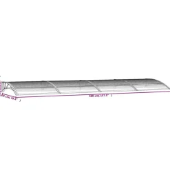 Ovikatos 400x100 cm polykarbonaatti musta