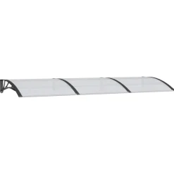 Ovikatos 300x100 cm polykarbonaatti musta/vaalea