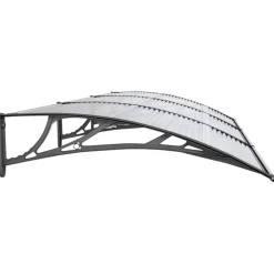 Ovikatos 300x100 cm polykarbonaatti musta/vaalea
