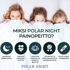 Painopeitto Polar Night, polyesteri, 135x200cm, eri painoja