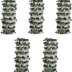 Pajusäleikköaidat 5 kpl keinotekoisilla lehdillä 180x60 cm