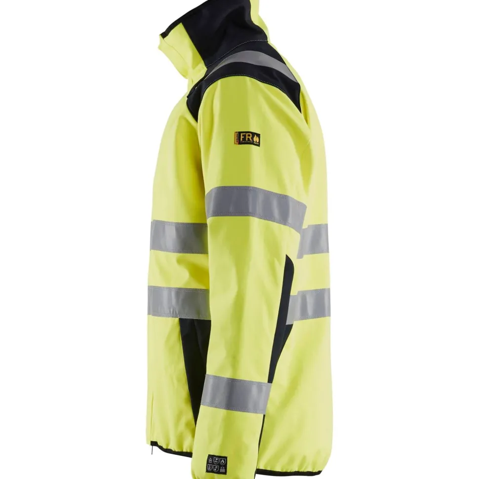 Palosuojattu softshell-takki Blåkläder 4948 Multinorm huomiokeltainen/sininen