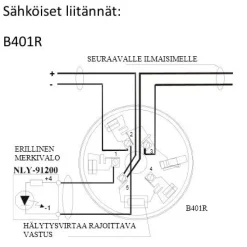 Palovaroittimen asennuskanta B401R