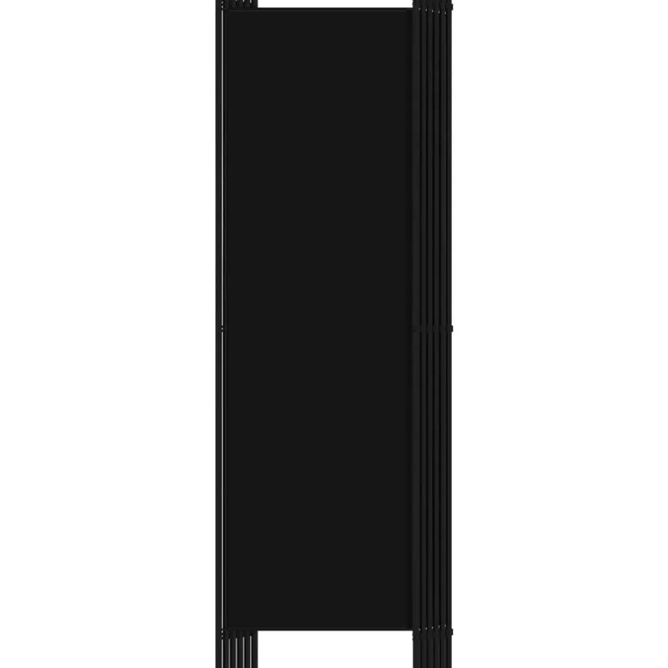6-paneelinen tilanjakaja, musta, 300x180 cm