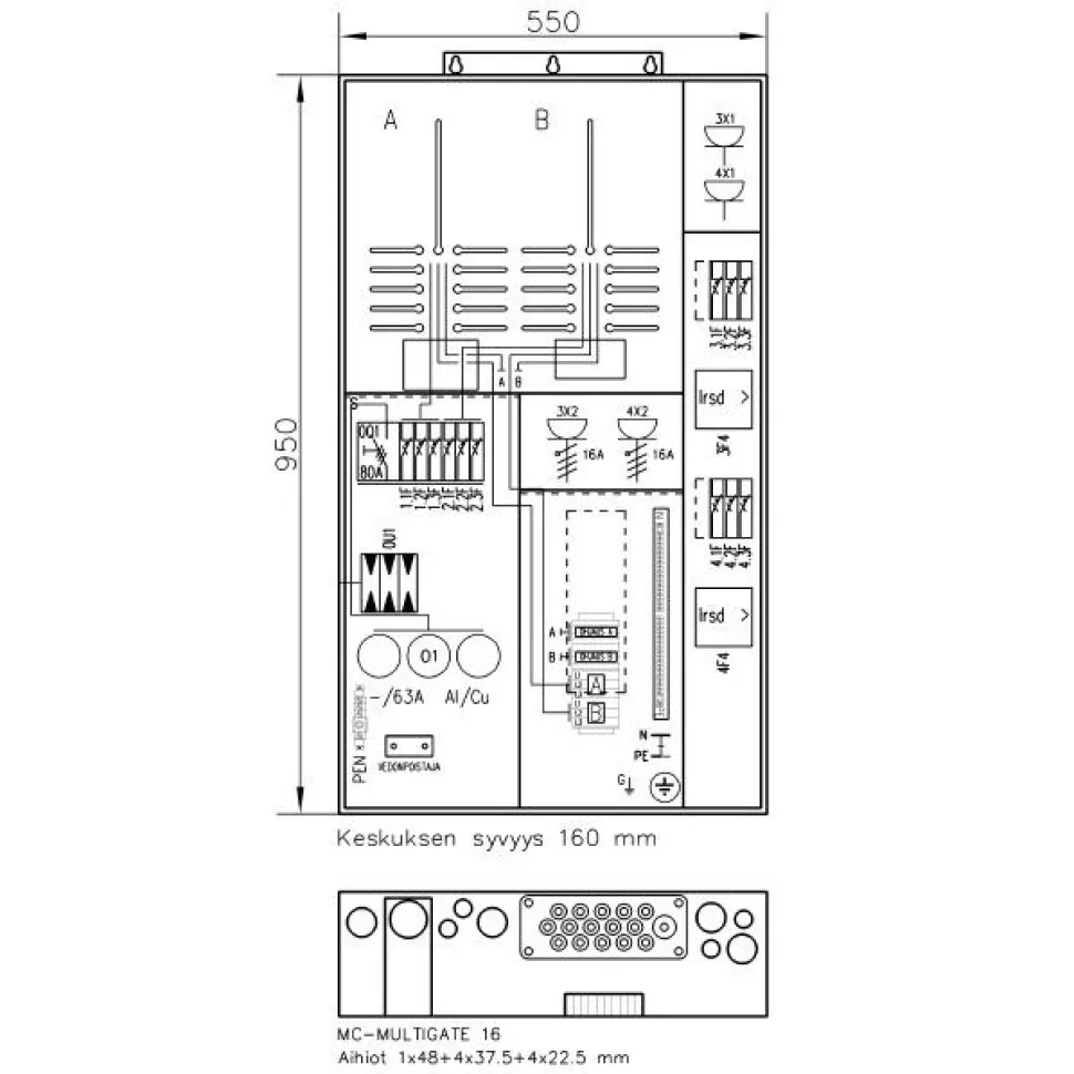 Paritalokeskus UTU Collie 38P63+PR YVP 2T 50A