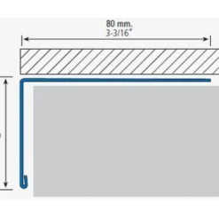 Parvekelistan ulkokulmapala Euroshrink alumiini e-280a, 55mm, harmaa