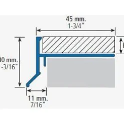 Parvekelistan ulkokulmapala Euroshrink alumiini e-278a 12mm, mattahopea