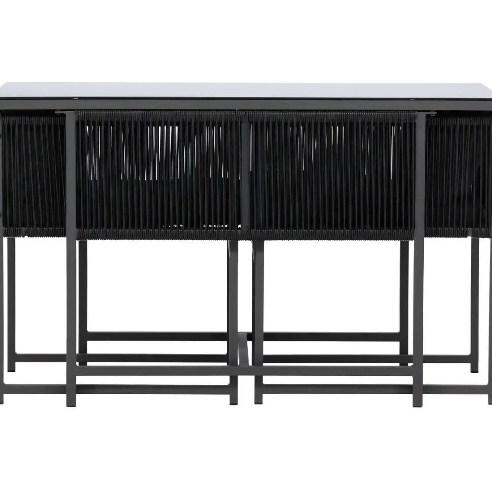 Parvekeryhmä Venture Home Noto, 120x60cm Noto-pöytä + 2 Noto-tuolia, musta