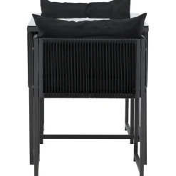 Parvekeryhmä Venture Home Noto, 120x60cm Noto-pöytä + 2 Noto-tuolia, musta