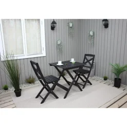 Parvekesetti Baltic Garden Wilma 65x65cm pöytä + 2 tuolia er värejäa