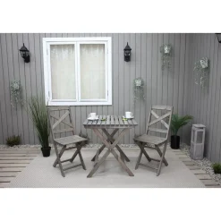 Parvekesetti Baltic Garden Wilma 65x65cm pöytä + 2 tuolia er värejäa