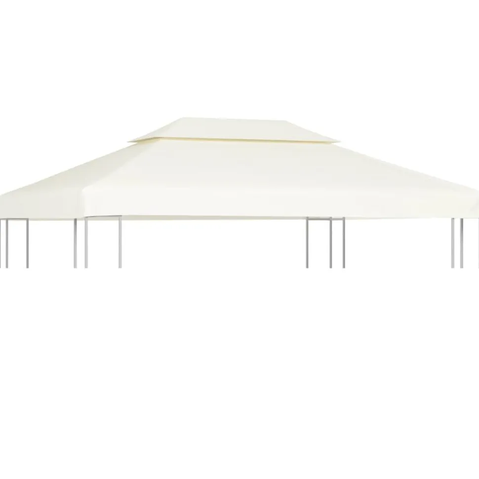 Paviljongin kangaskatto 310g/m² kermanvalkoinen 3x4m