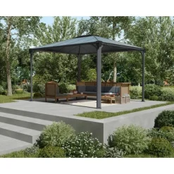 Paviljonki Palram-Canopia Martinique 3600 3 x 3,6 m 10,8 m² harmaa