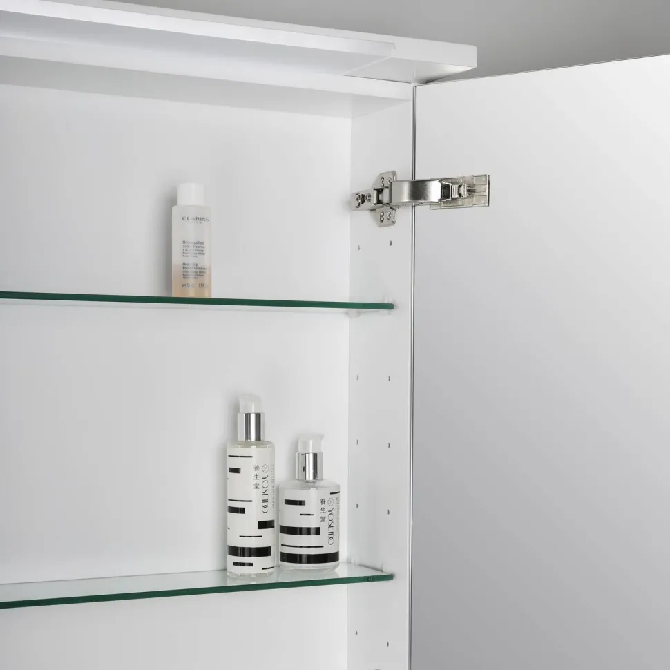 Peilikaappi LED-valaisimella Bathlife Glänsa 600 mm valkoinen
