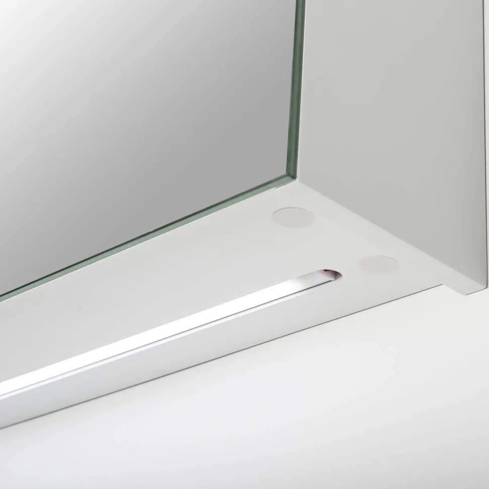 Peilikaappi LED-valaisimella Bathlife Glänsa 800 mm valkoinen