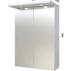 Peilikaappi Otsoson Romeo, LED-valoilla, eri kokoja