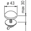 Peitelevy Oras 152055 hanareiälle Ø 43 mm kromi