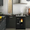 Pellettihella Eva Calòr Nina 7.2kW, musta