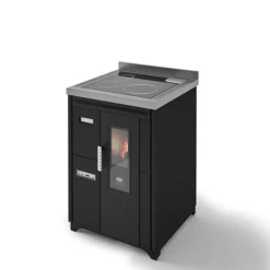 Pellettihella Eva Calòr Nina 7.2kW, musta
