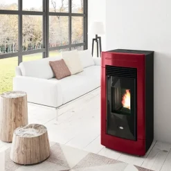 Pellettitakka Eva Calòr Laura 12.5kW, punainen