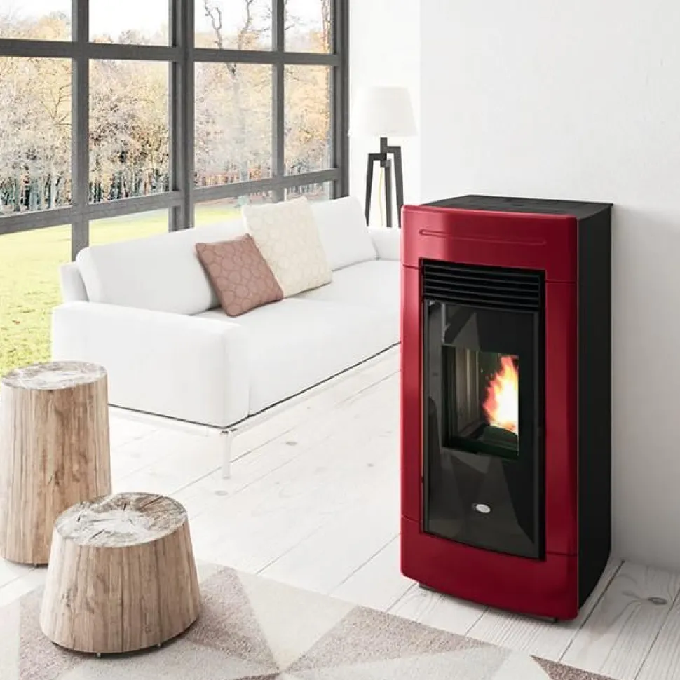 Pellettitakka Eva Calòr Laura 12.5kW, punainen