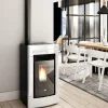 Pellettitakka Eva Calòr Sofia 8kW, valkoinen