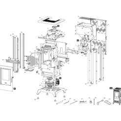 Pellettitakka Ravelli RV80 8 kW musta