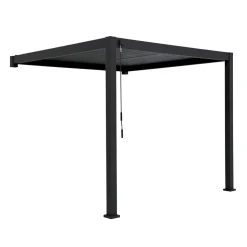 Pergola Home4You Mirador-111, 300x400cm, seinäasennus, tummanharmaa