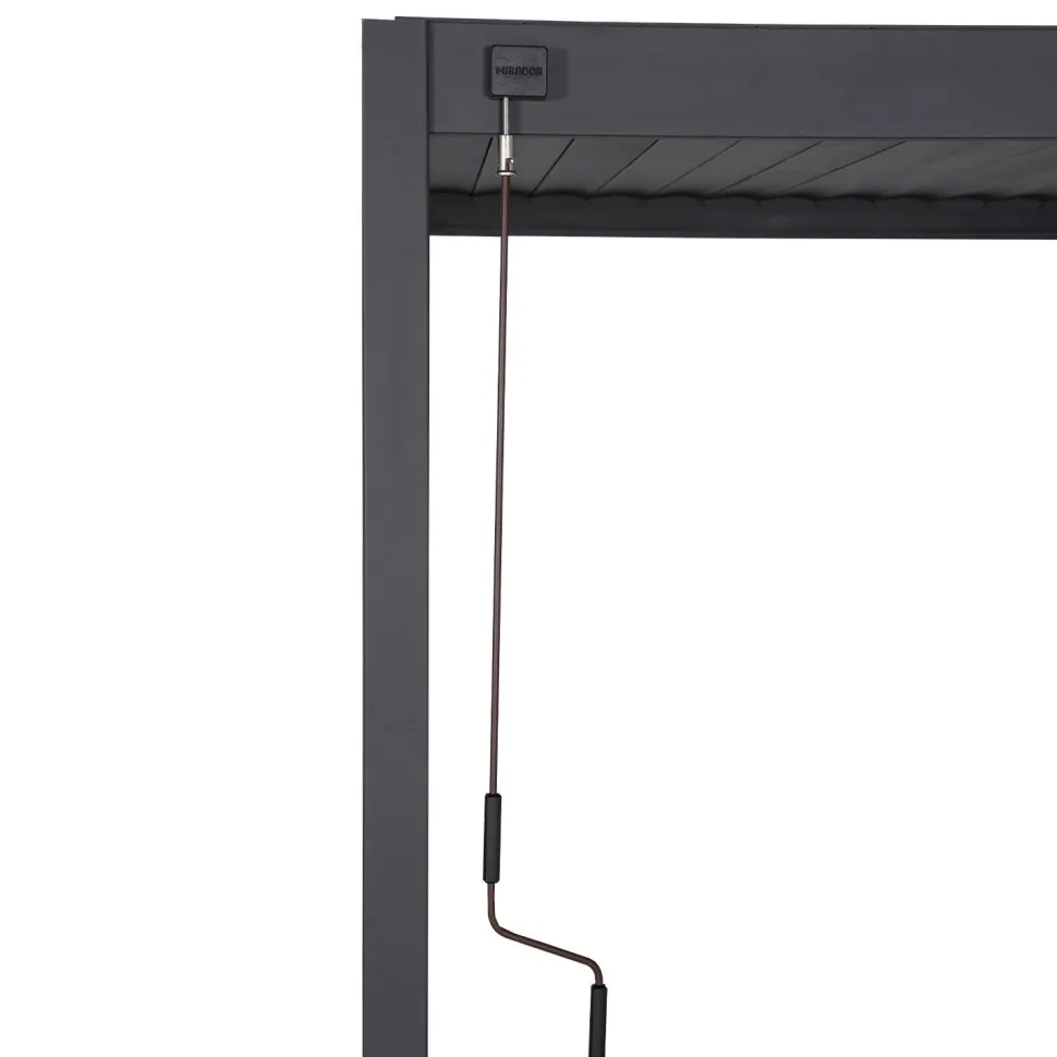 Pergola Home4You Mirador-88, 300x300cm, tummanharmaa