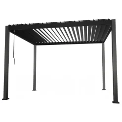 Pergola Home4you Mirador-111, 300x400cm, tummanharmaa