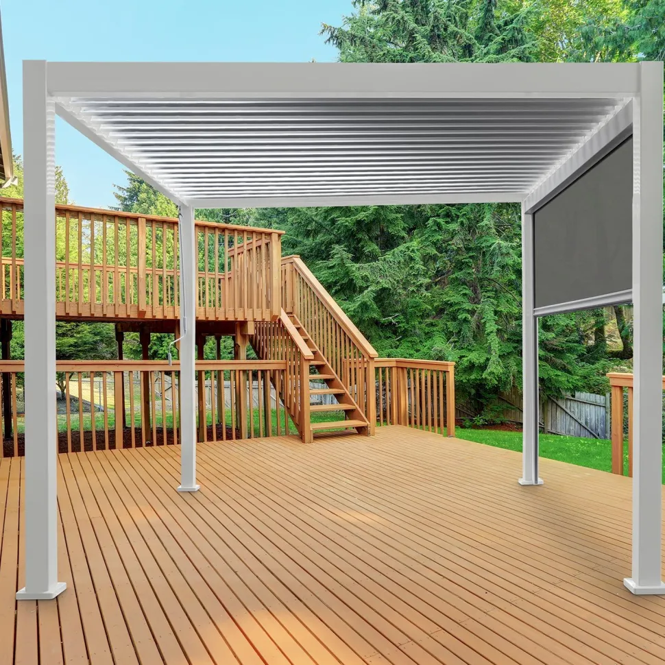 Pergola Home4You Mirador-111, 300x400cm, valkoinen
