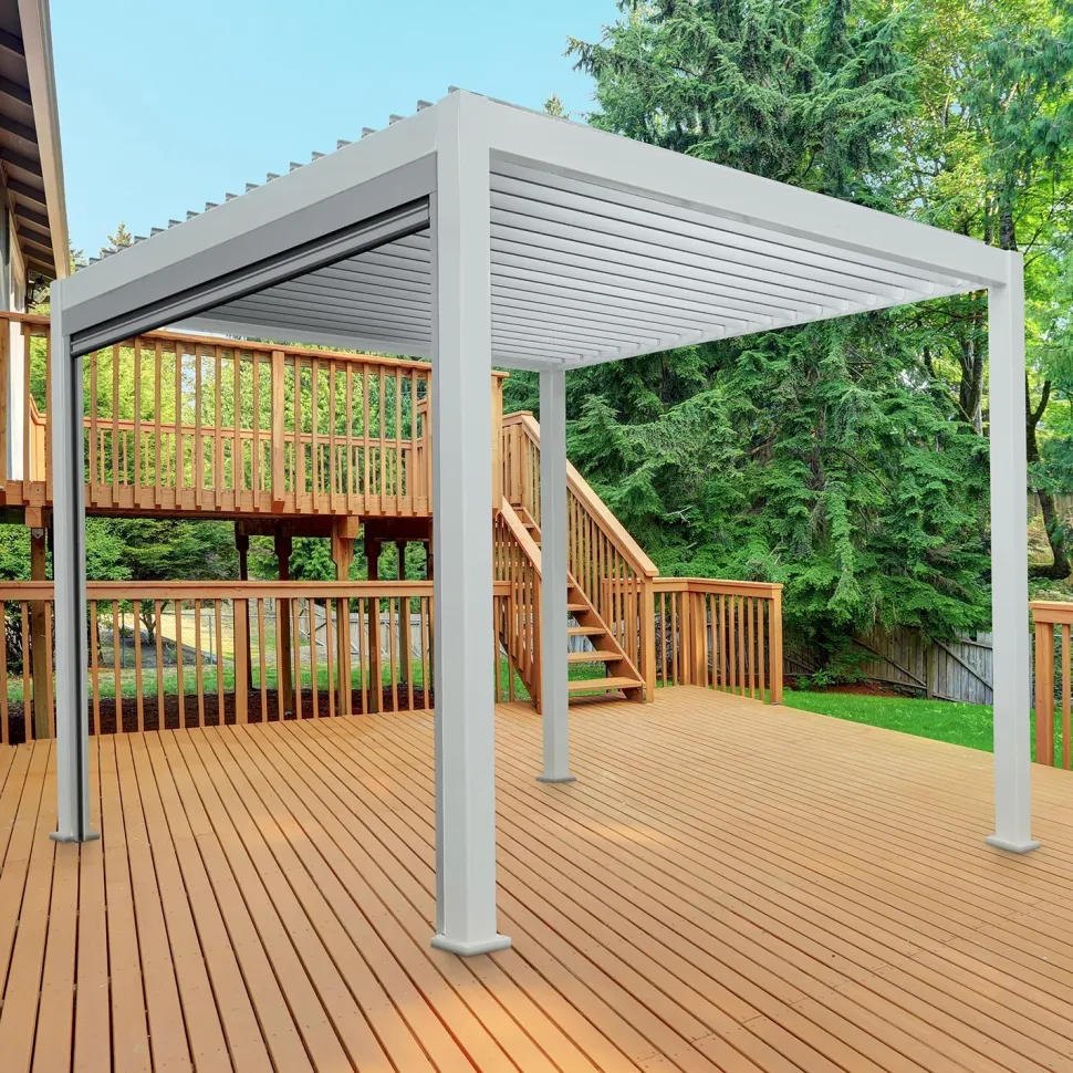 Pergola Home4You Mirador-111, 300x400cm, valkoinen