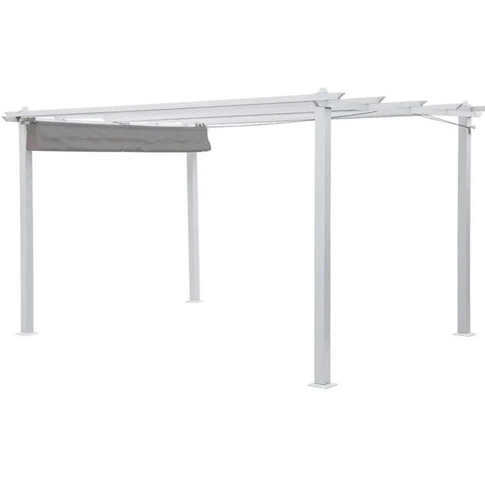 Pergola Landskap Skugga, valkoinen kehys, eri kokoja ja värejä
