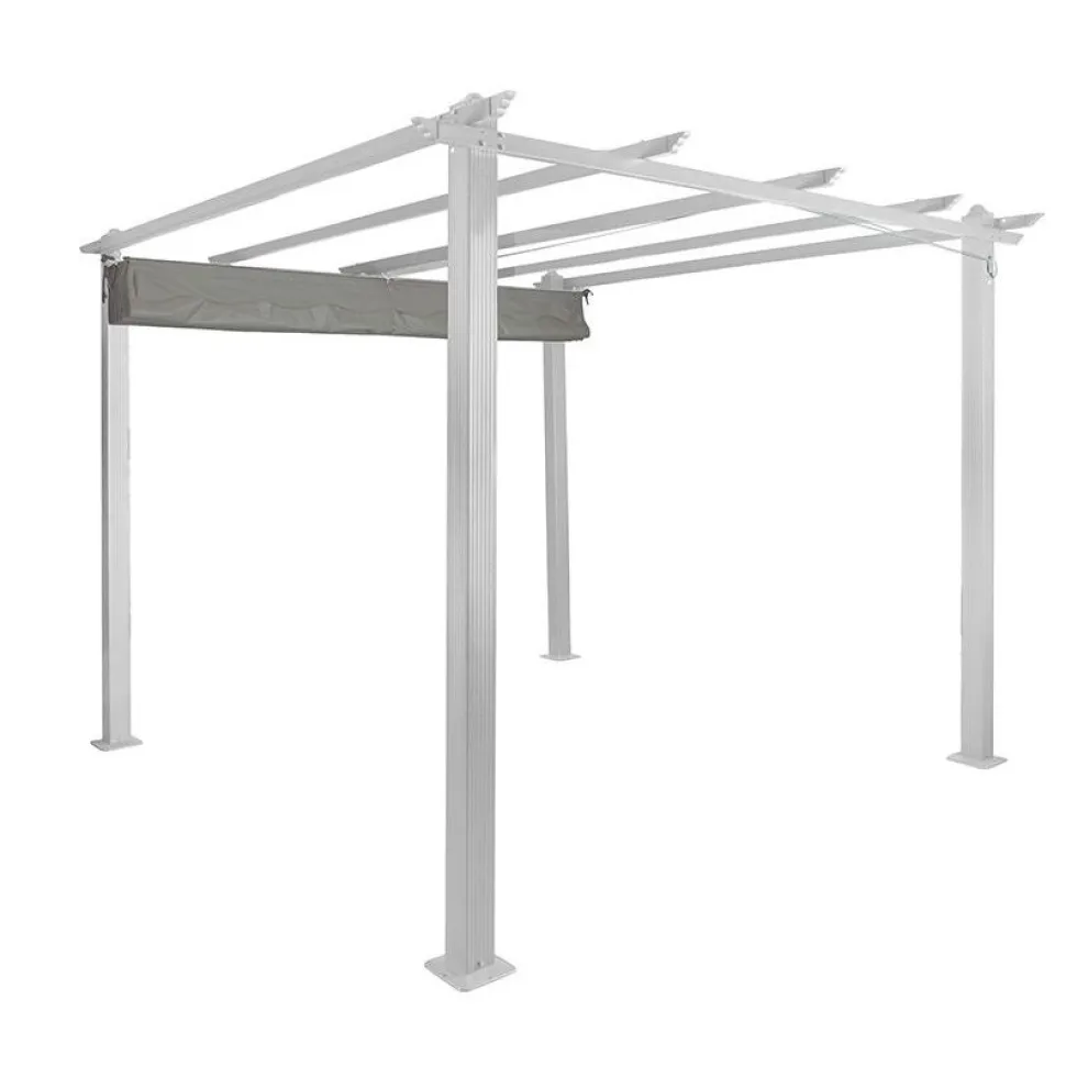 Pergola Landskap Skugga, valkoinen kehys, eri kokoja ja värejä