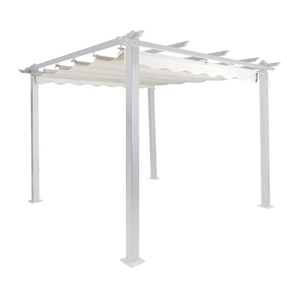 Pergola Landskap Skugga, valkoinen kehys, eri kokoja ja värejä