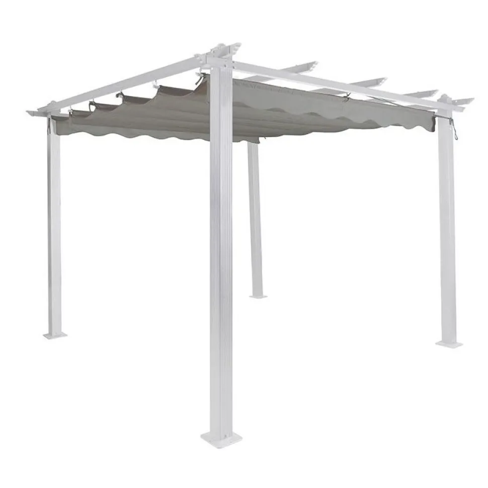Pergola Landskap Skugga, valkoinen kehys, eri kokoja ja värejä