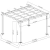 Pergola Mag-Pro Garden 3x4m kangaskatolla alumiini