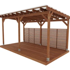 Pergola Miljöökoriste valokatteella, ruskea, eri mittoja