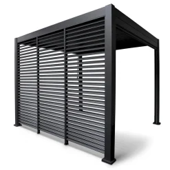 Pergolan säleikköpaneeli Home4You Mirador-111(4m), 123,5x238,25cm, tummanharmaa