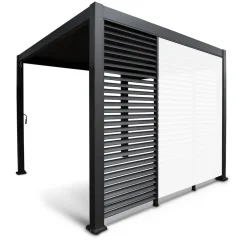 Pergolan säleikköpaneeli Home4you Mirador-111, 93x238 cm, tummanharmaa