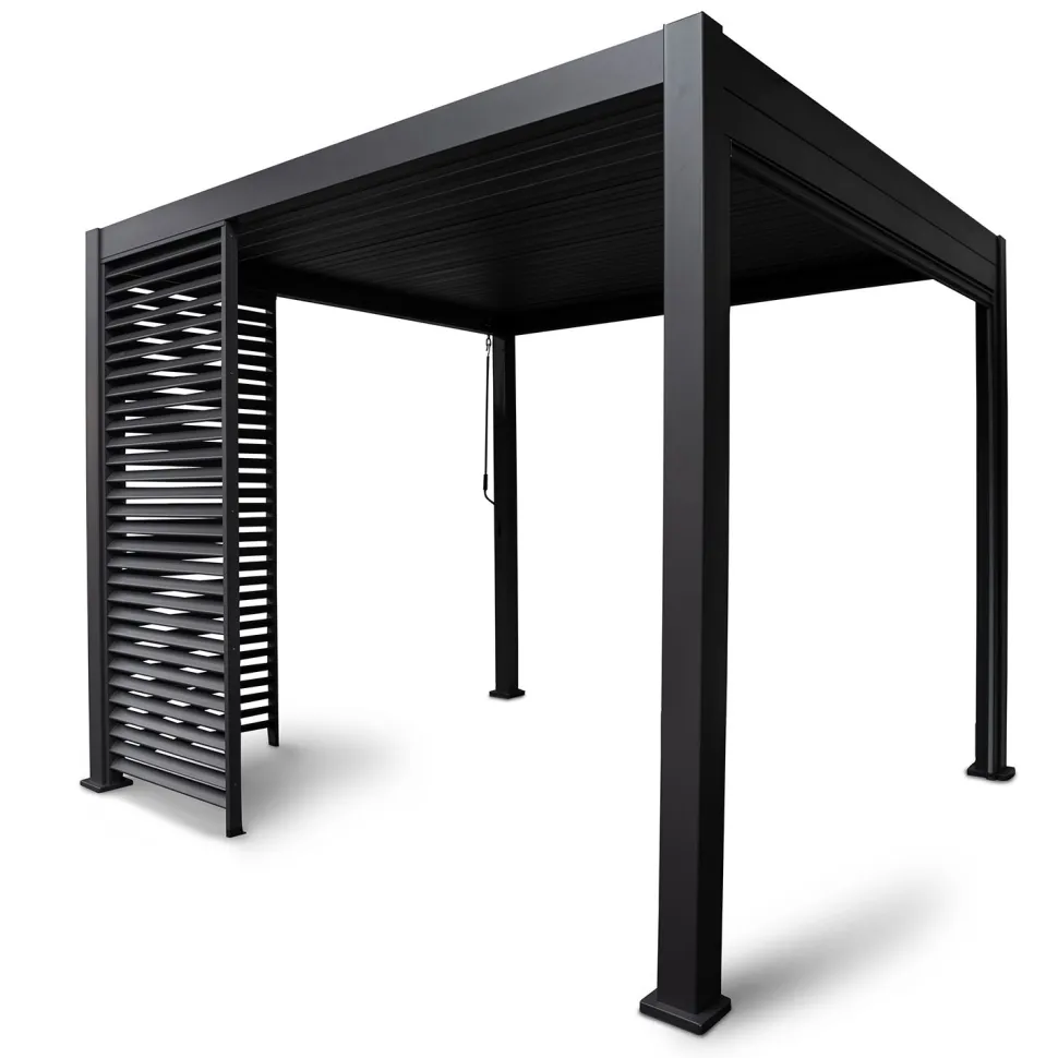 Pergolan säleikköpaneeli Home4you Mirador-111, 93x238 cm, tummanharmaa