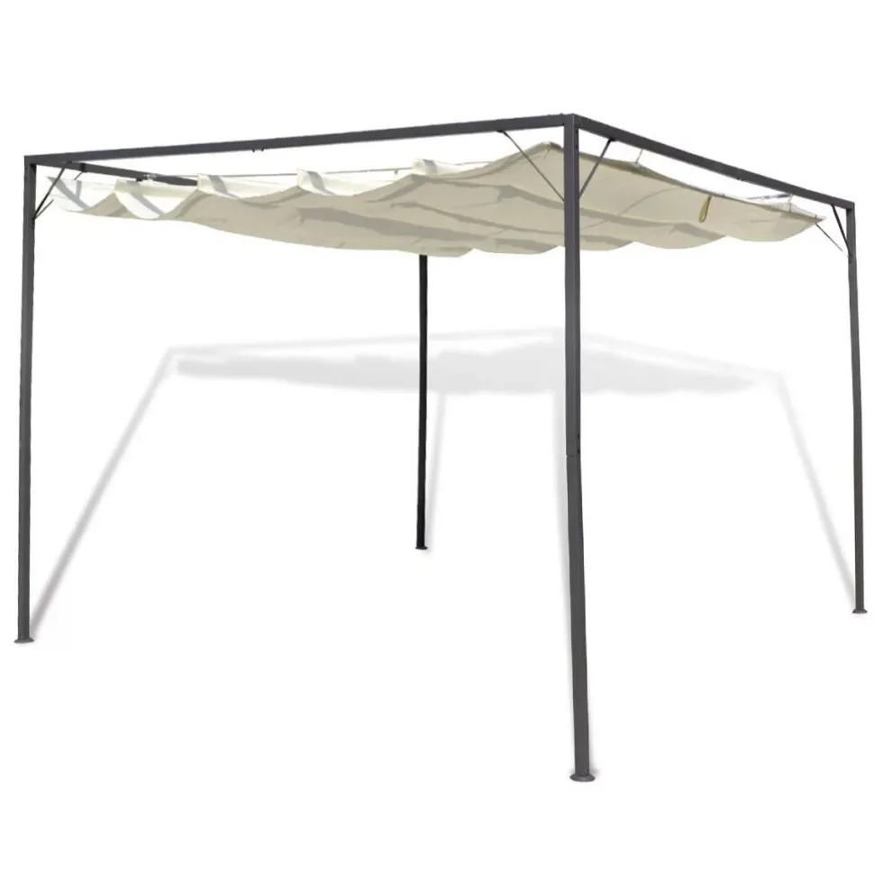 Pergola rullattavalla kattokankaalla 3x3x2.3m