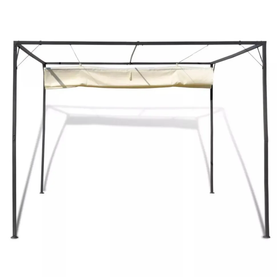 Pergola rullattavalla kattokankaalla 3x3x2.3m