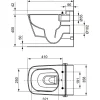 Pesevä WC-istuin TECEone Bidé, termostaattisäädöllä, valkoinen