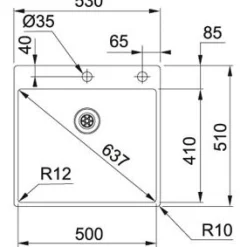 Pesuallas Frank Box BXX 210-50 TL 530x510 mm rst
