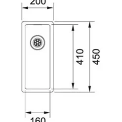 Pesuallas Frank Box BXX 210/110-16 200x450 mm rst